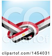 Poster, Art Print Of Knotted Egyptian Ribbon Flag Over Gradient