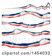 French Ribbon Flag Banner Design Elements