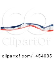 Clipart Of A French Ribbon Flag Banner Design Element Royalty Free Vector Illustration