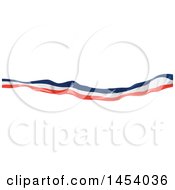 Clipart Of A French Ribbon Flag Banner Design Element Royalty Free Vector Illustration