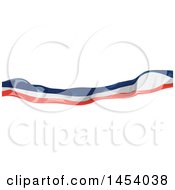 French Ribbon Flag Banner Design Element