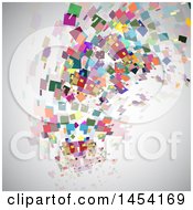 Clipart Graphic Of A Background Of Colorful Shards On Gray Royalty Free Vector Illustration
