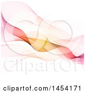 Poster, Art Print Of Background Of Pink And Orange Flowing Mesh Waves