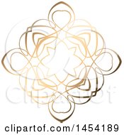 Clipart Graphic Of A Fancy And Ornate Golden Design Element Royalty Free Vector Illustration