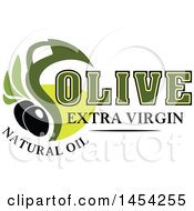 Clipart Graphic Of A Black Olives Design With Text Royalty Free Vector Illustration