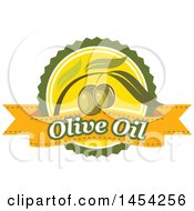 Clipart Graphic Of A Green Olives Design With Text Royalty Free Vector Illustration