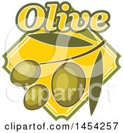 Poster, Art Print Of Green Olives Design With Text