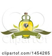 Clipart Graphic Of A Black Olives And Oil Design Royalty Free Vector Illustration