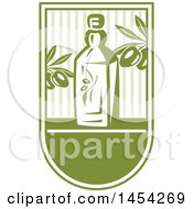 Poster, Art Print Of Green Olives And Oil Design