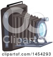 Clipart Graphic Of A Vintage Bellows Camera Royalty Free Vector Illustration