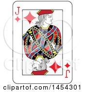 Poster, Art Print Of French Styled Jack Of Diamonds Playing Card