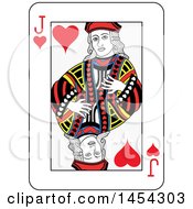 Poster, Art Print Of French Styled Jack Of Hearts Playing Card Design
