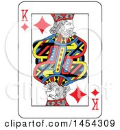 Poster, Art Print Of French Styled King Of Diamonds Playing Card Design