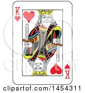 Poster, Art Print Of French Styled King Of Hearts Playing Card Design