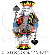 Clipart Graphic Of A French Styled King Of Spades Design Royalty Free Vector Illustration