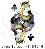 Poster, Art Print Of French Styled Queen Of Clubs Design