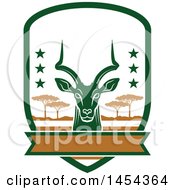 Poster, Art Print Of Impala Deer Hunting Shield