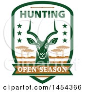 Poster, Art Print Of Impala Deer Open Season Hunting Shield
