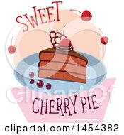 Poster, Art Print Of Sweet Cherry Pie Design