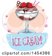 Clipart Graphic Of An Ice Cream Sundae Design Royalty Free Vector Illustration