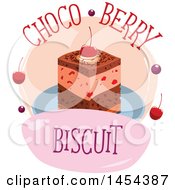 Clipart Graphic Of A Choco Berry Biscuit Design Royalty Free Vector Illustration