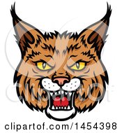 Tough Bobcat Lynx Mascot Face