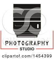 Poster, Art Print Of Camera Lens With Photography Studio Text