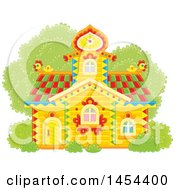 Clipart Graphic Of A Cottage Royalty Free Vector Illustration by Alex Bannykh