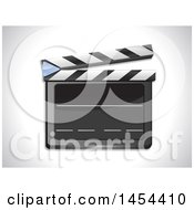 Poster, Art Print Of 3d Blank Slate Clapperboard On A Shaded Background
