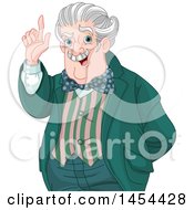 Clipart Graphic Of A Man The Wizard Of Oz Holding Up A Finger Royalty Free Vector Illustration