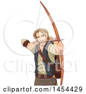 Poster, Art Print Of Man Robin Hood Aiming An Arrow