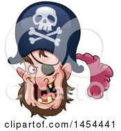 Clipart Graphic Of A Nearly Toothless Pirate With An Eye Patch Royalty Free Vector Illustration by yayayoyo