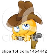 Poster, Art Print Of Cartoon Emoji Smiley Emoticon Cowboy