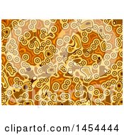 Clipart Graphic Of A Brown Orange And Yellow Abstract Background Texture Royalty Free Vector Illustration