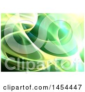 Clipart Graphic Of A Green And Yellow Abstract Background Royalty Free Vector Illustration