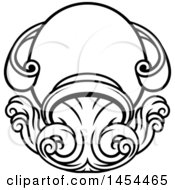 Clipart Graphic Of A Black And White Lineart Aquarius Pitcher Astrology Zodiac Horoscope Royalty Free Vector Illustration