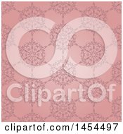 Clipart Graphic Of A Vintage Pink Floral Pattern Background Royalty Free Vector Illustration