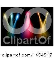 Clipart Graphic Of Colorful Spotlights On Black Royalty Free Vector Illustration by KJ Pargeter