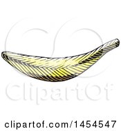 Clipart Graphic Of A Sketched Banana Royalty Free Vector Illustration