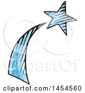 Clipart Graphic Of A Sketched Shooting Star Royalty Free Vector Illustration by cidepix