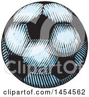 Clipart Graphic Of A Sketched Soccer Ball Royalty Free Vector Illustration by cidepix