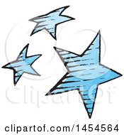 Clipart Graphic Of A Sketched Group Of Stars Royalty Free Vector Illustration by cidepix