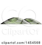 Clipart Graphic Of A Sketched Hilly Landscape Royalty Free Vector Illustration by cidepix
