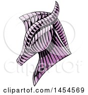 Clipart Graphic Of A Sketched Purple Horse Head Royalty Free Vector Illustration