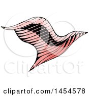 Clipart Graphic Of A Sketched Flying Eagle Royalty Free Vector Illustration by cidepix