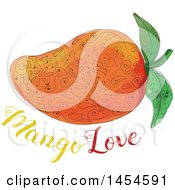 Poster, Art Print Of Mandala Styled Mango Over Text