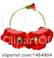 Clipart Of A Red Poppy Flower Design Element Royalty Free Vector Illustration by Vector Tradition SM