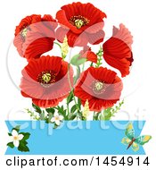 Clipart Of A Red Poppy Flower Design Element Royalty Free Vector Illustration