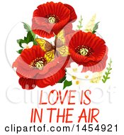 Poster, Art Print Of Red Poppy Flower Spring Time Season Design Element