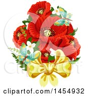 Clipart Of A Red Poppy Flower Design Element Royalty Free Vector Illustration by Vector Tradition SM